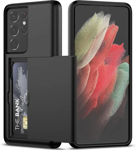 Miniatura 20 de Nvollnoe Funda para Samsung S20 FE con tarjetero de doble capa de protección resistente para Galaxy S20 FE, ranura para tarjeta oculta Funda delgada