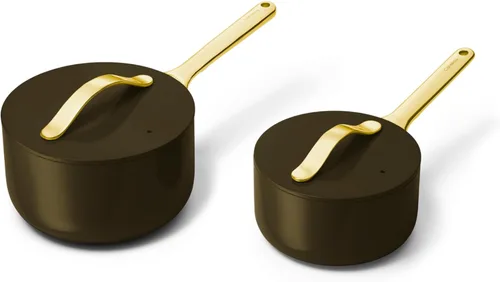Miniatura 14 de Caraway Sartén antiadherente de cerámica con tapa (3 cuartos de galón), no tóxico, sin PTFE ni PFOA, apto para horno y compatible con todas