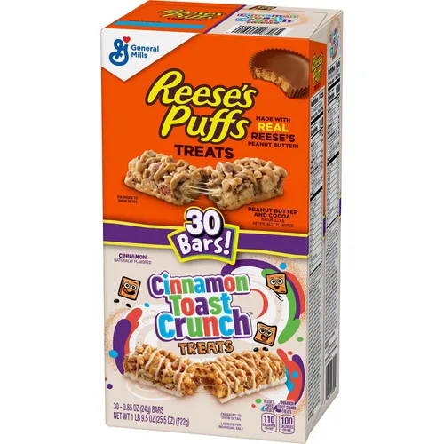 Miniatura 2 de Reese's Puffs & Cinnamon Toast Crunch Cereal Bar Treats (30 unidades)