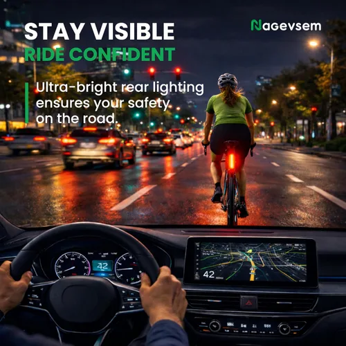 Miniatura 8 de Bike Lights Front and Back for Night Riding, USB-C Rechargeable Bicycle Headlight and Taillight Set, Waterproof, 12+6 Modes, Powerful Front and Rear