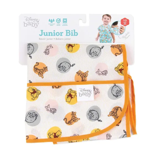 Miniatura 6 de Bumkins Disney - Babero de manga corta para niña o niño, niño pequeño y niños de 1 a 3 años, tamaño grande, imprescindible para niños pequeños