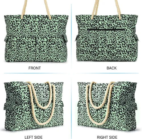 Miniatura 2 de Becokan Bolsa de playa para mujer, bolsa de playa extra grande, impermeable, a prueba de arena, con cremallera, bolsa de playa para piscina