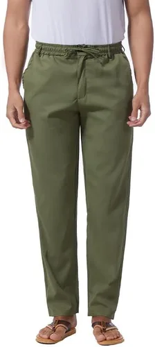 Miniatura 34 de Pantalones casuales de lino de algodón para hombre, pantalones sueltos de playa, pantalones largos de yoga ligeros