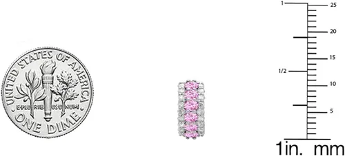 Miniatura 2 de Dazzlingrock Collection Round Gemstone & White Diamond 3 Row Hinged Post Hoop Earrings for Women in Solid Gold