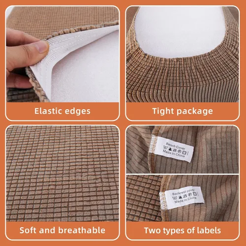 Miniatura 3 de RunNico Fundas de Cojines para Comedor de RV - Fundas Elásticas para Cojines de Camper - Protector de Muebles de Sofá Loveseat Extensible para RV