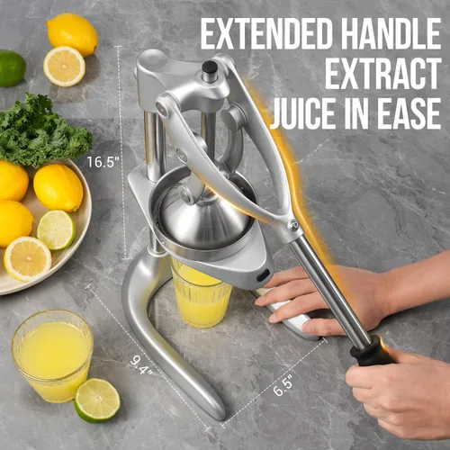 Miniatura 3 de Sopito Exprimidor manual, exprimidor de naranja sin esfuerzo, exprimidor de mano de acero inoxidable de seguridad profesional para cítricos, limón