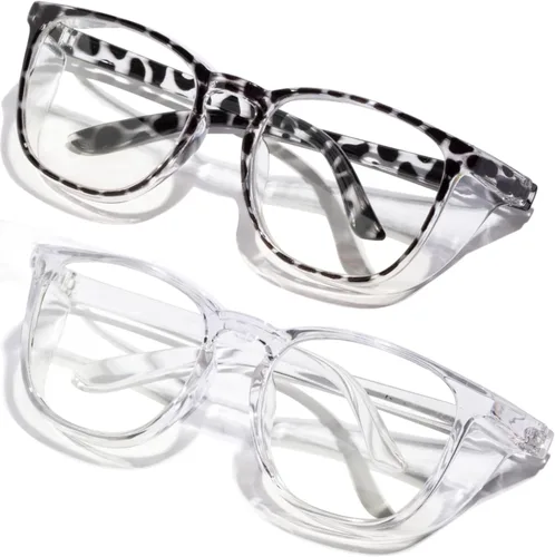 Gafas de seguridad antivaho transparente con bloqueo de luz azul para protección ocular, gafas de enfermería para mujeres y hombres A1 Leopardo +