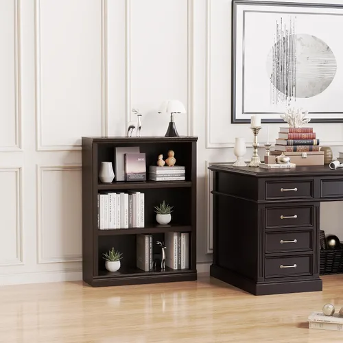 Miniatura 7 de Bevfint - Estantería alta de 43 pulgadas, estantería de 3 niveles con almacenamiento abierto, 33 pulgadas de ancho, mueble de interior de pie