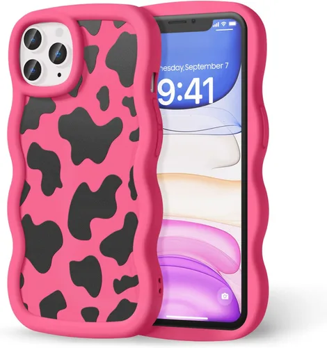 Miniatura 66 de Compatible con iPhone SE/8/7 Funda para Mujeres y Niñas, Marco Ondulado Rizado con Patrón Lindo, Estética Delgada Suave Silicona TPU Parachoques