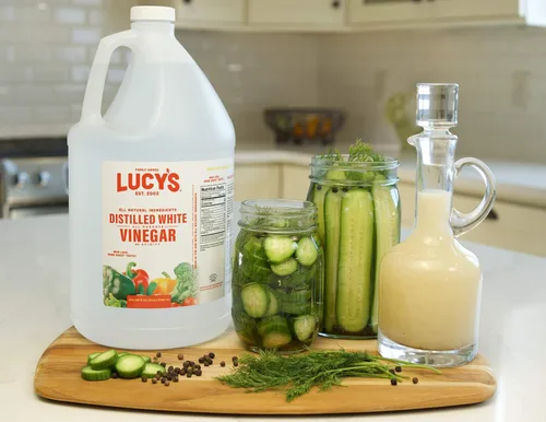 Miniatura 8 de Lucy's Family Owned Vinagre blanco destilado natural, 1 galón (128 oz) - 5 % de acidez