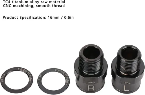 Miniatura 5 de Extensor de pedal, pedal de aleación de 0.630 in/0.6 pulgadas, eje de extensión universal para bicicletas de montaña, bicicletas de carretera BMX