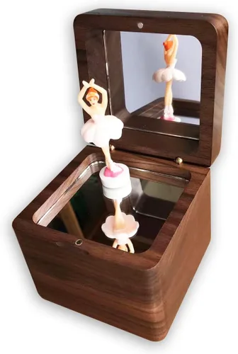 Miniatura 17 de BinkeGG Caja de música de madera con forma de corazón hueco con mecanismo musical Sankyo, melodía: Howl's Moving Castle (Merry Go Round of Life)