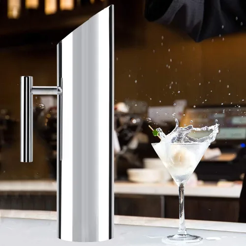 Miniatura 3 de Jarra de acero inoxidable, jarra de agua de acero inoxidable con protector de hielo, jarra de bebida fría, herramienta de servicio de hotel