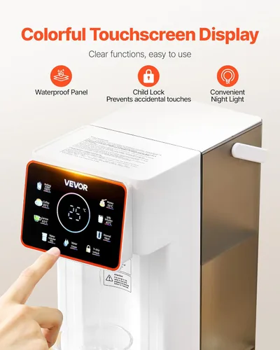 Miniatura 6 de VEVOR Dispensador de agua caliente instantáneo, dispensador de agua hirviendo para encimera con 6 temperaturas ajustables y 7 volúmenes de agua