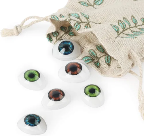 Miniatura 9 de Vollence 6 ojos de seguridad para Amigurumi, ojos redondos de plástico, 3 colores para ganchillo, animales de peluche, oso de peluche, muñeca