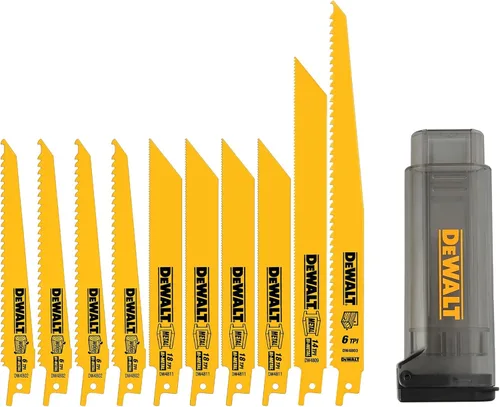 DEWALT Hojas de sierra recíproca, juego combinado de 10 piezas, varios tamaños (DW4898)