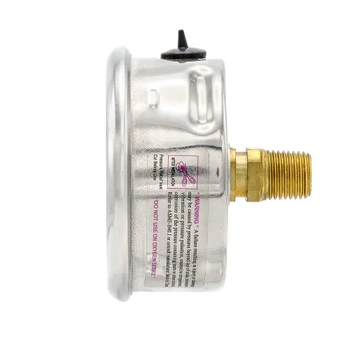 Miniatura 3 de PIC Gauges AG-202L-254G Medidor de presión de 0-200 PSI, dial de 2 1/2", conexión NPT macho de 1/4", montaje trasero central, escala única, relleno