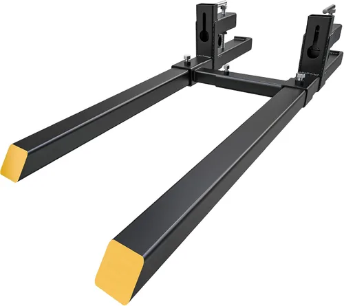 Miniatura 9 de YINTATECH Horquillas de tractor de alta resistencia con abrazadera de 43 pulgadas y 2000 libras con barra estabilizadora ajustable para accesorios
