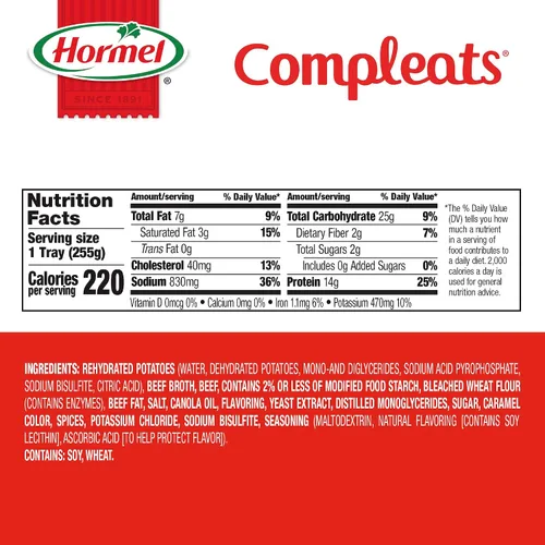 Miniatura 2 de HORMEL COMPLEATS - Carne asada y puré de patatas con salsa, de microondas, 9 onzas (paquete de 6)