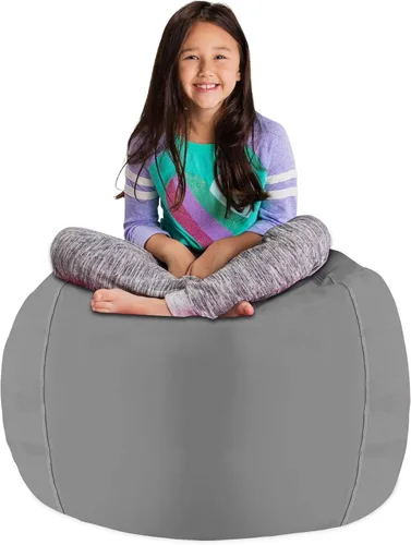 Miniatura 63 de Posh Stuffable Kids Funda de Silla Puf Rellenable para Almacenamiento de Animales de Peluche - Organizador de Juguetes Infantiles, Mediano 27
