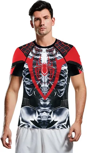 Miniatura 9 de Rcimuue Camisa de compresión para hombre camiseta de compresión con impresión 3D camiseta de manga larga para correr fitness secado rápido