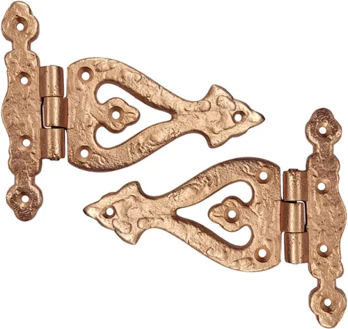 Miniatura 12 de Adonai Hardware Alleluia - Bisagras delanteras de hierro fundido antiguo (3.2 pulgadas x 10 unidades, negro mate) para puertas de granero, puertas