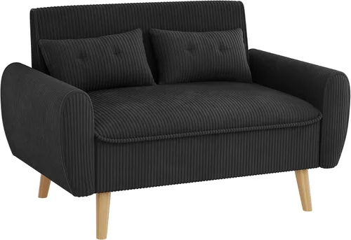 Miniatura 7 de Shintenchi Sofá Loveseat Pequeño y Moderno, Sofá de 2 Asientos Tapizado en Tela de Mediados de Siglo, Muebles Love Seats para Espacios Pequeños