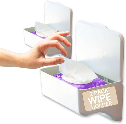 Miniatura 11 de Soporte para toallitas para baño – Organizador adhesivo de montaje en pared para toallitas húmedas – Estante de toallitas de inodoro de baño