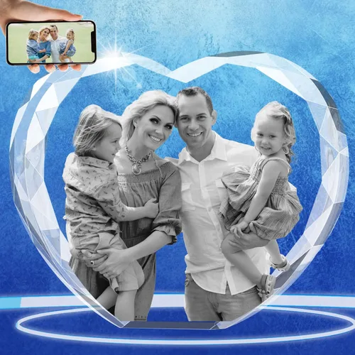 Miniatura 18 de Foto 3D de cristal personalizada, marco de cristal grabado con láser personalizado, excelente regalo de aniversario, cumpleaños, Navidad, Paisaje