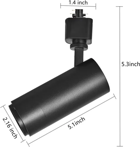 Miniatura 4 de Cabezales de iluminación LED de 5 colores para pista 12W regulables, grado de haz ajustable 15°/24°/36°/45°/60°, 2700K/3000K/3500K/4000K/5000K