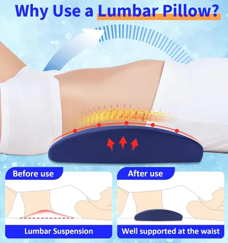 Miniatura 3 de Almohada de Apoyo Lumbar para la Cama para Aliviar el Dolor de Espalda: Almohada de Espalda Baja para Dormir - Almohada de Cintura de Espuma