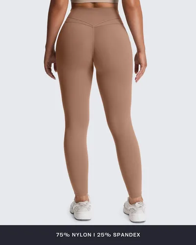 Miniatura 16 de Aoxjox Trinity - Pantalones de yoga de cintura alta con bolsillos para mujer, control de abdomen, cintura cruzada, leggings de entrenamiento suaves