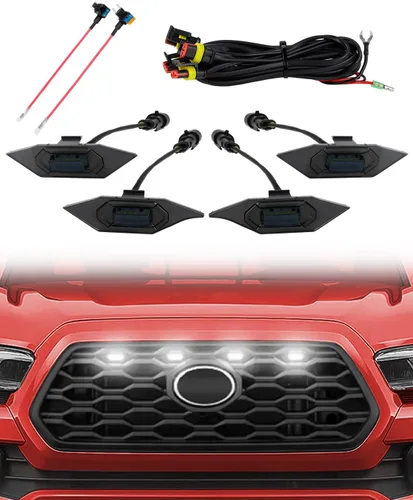 Miniatura 12 de Seven Sparta 4 luces LED para parrilla con adaptador de fusible compatibles con parrilla delantera Toyota Tacoma TRD Pro OEM 2016-2023