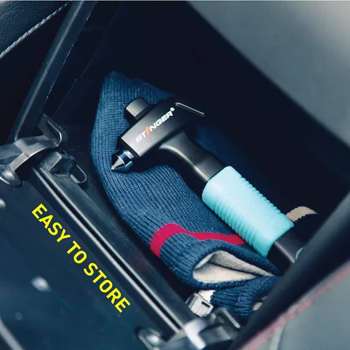 Miniatura 5 de Stinger Super Duty Herramienta de escape de emergencia para automóvil, martillo de seguridad de vehículo de acero al carbono endurecido, 1 pieza