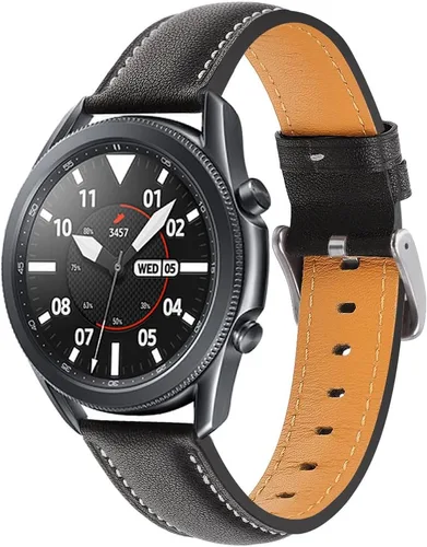Miniatura 11 de Correas de cuero genuino compatibles con Galaxy Watch 3 de 1.61 pulgadas/1.77 pulgadas, correa de liberación rápida para Galaxy Watch 1.654 in/Watch