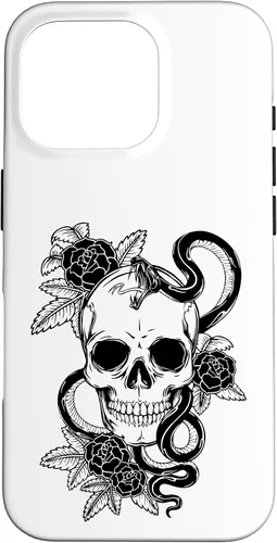 Miniatura 20 de Gothic Flower Skull Snake Roses Case for iPhone 16