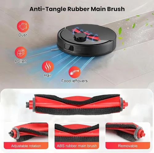 Miniatura 3 de Paquete de 15 accesorios Q10 S5 para Roborock Q10 S5, las piezas de repuesto incluyen 1 cepillo principal, 4 filtros HEPA, 4 almohadillas