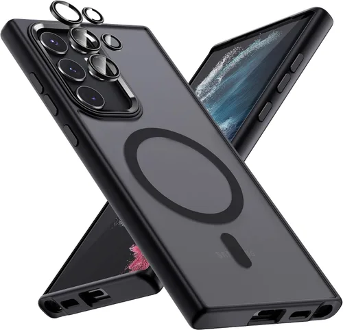 Miniatura 27 de MAKAVO Funda Mate para Samsung Galaxy S22 Ultra Case, Compatible con MagSafe, Cubierta Magnética Delgada con Protector de Lente de Cámara Integrado