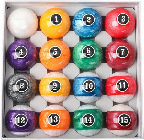 GSE Games & Sports Expert - Juego de bolas de billar de 2 1/4 pulgadas de tamaño profesional reglamentario, juego estándar de 16 bolas para mesa de