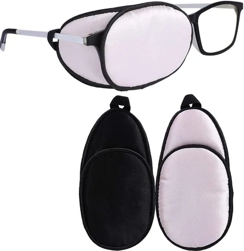 Miniatura 15 de eZAKKA Parches para ojos para adultos, parche ocular médico para gafas, parche ocular médico de seda para parches de ojo vago para mujeres