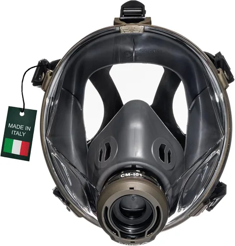 Miniatura 5 de MIRA Safety CM-I01 Máscara de gas de cara completa de grado industrial con compatibilidad de filtro NATO de 40mm y diseño avanzado de válvula