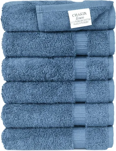 Miniatura 34 de Chakir Turkish Linens - Toallas turcas de 100% algodón, suaves y absorbentes (4 paños, color gris)
