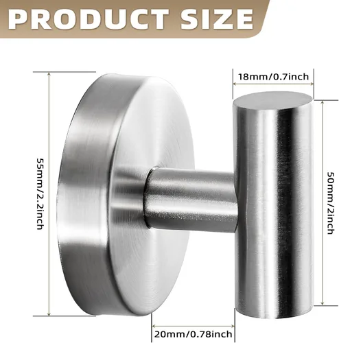 Miniatura 7 de Ganchos con ventosa para ducha - Ganchos reutilizables para baño para toallas, batas y lofa - Montaje sin taladro en cocina, paredes, metal, vidrio