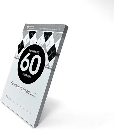 Miniatura 2 de Calendario de cuenta regresiva de jubilación, 5.75 x 3.75 pulgadas, calendario de escritorio de cuenta regresiva en blanco y negro