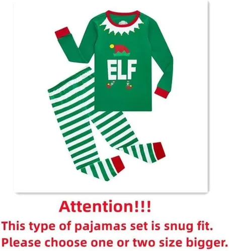 Miniatura 2 de Pijamas familiares a juego de Navidad pijamas de algodón para vacaciones
