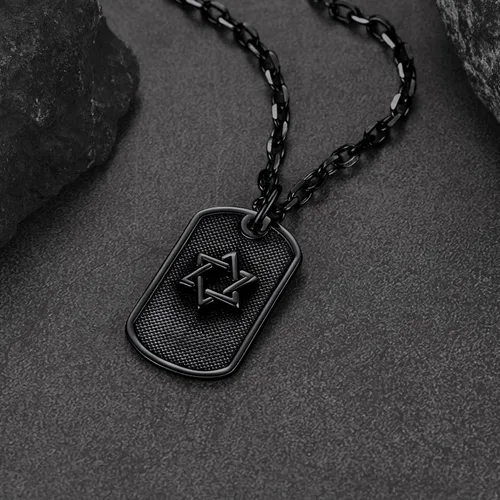 Miniatura 8 de FaithHeart David of Star Collar para hombres y mujeres, collar con colgante de estrella judía, acero inoxidable, amuleto hebreo, caja de regalo