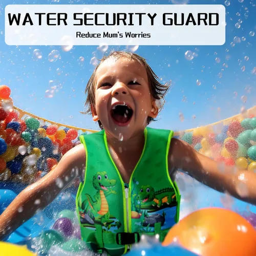 Miniatura 3 de Chaleco de natación para niños, chaleco de natación para niños pequeños, flotadores de 20 a 60 libras con correa de seguridad ajustable, S-XL