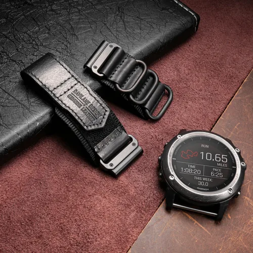 Miniatura 2 de Compatible With Garmin Watch Band, Leather Watch Band Sports Strap For