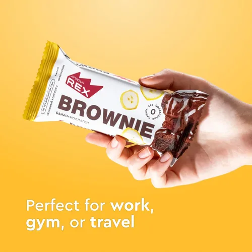 Miniatura 4 de Show Case - Juego de 12 pasteles de proteína de plátano "brownie" con colágeno, bocadillo horneado suave de alto contenido de proteínas con plátano