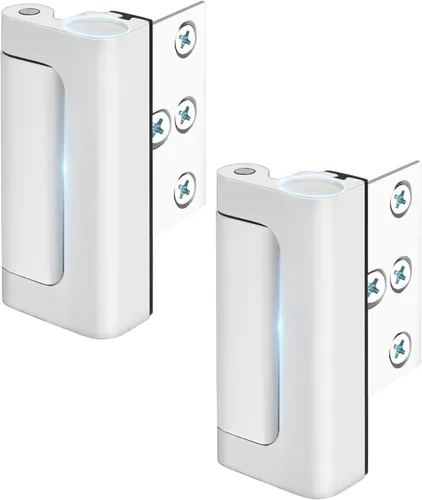 Miniatura 9 de Cerrojo de refuerzo para puerta delantera, cerradura de seguridad a prueba de niños, pestillo de seguridad extra con solapa para puerta superior